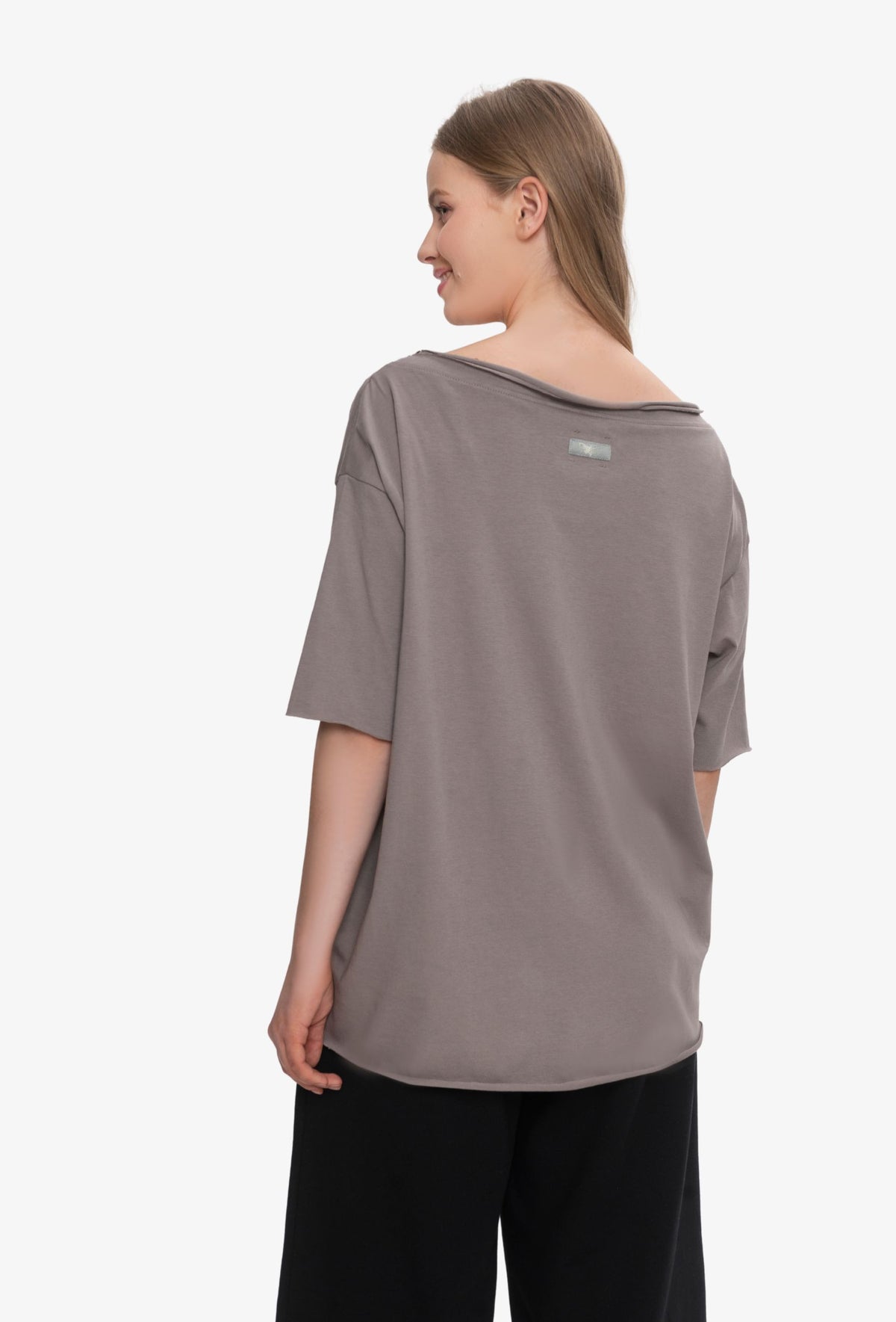 Koszulka oversize MEGAN TAUPE