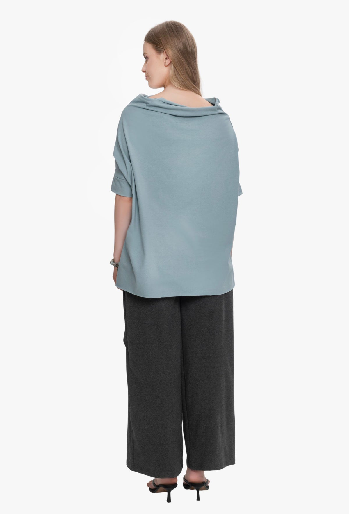 Koszulka oversize FOXY CIEMNY ZIELONY PASTELOWY