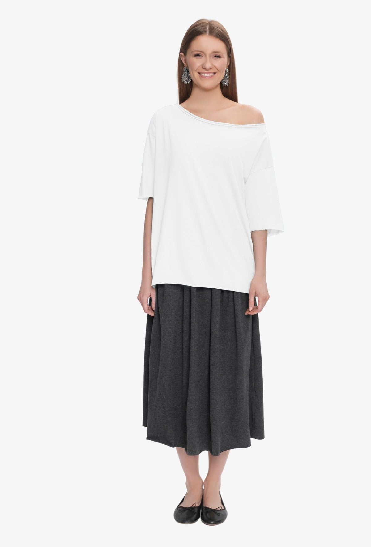 Koszulka oversize MEGAN BIAŁY