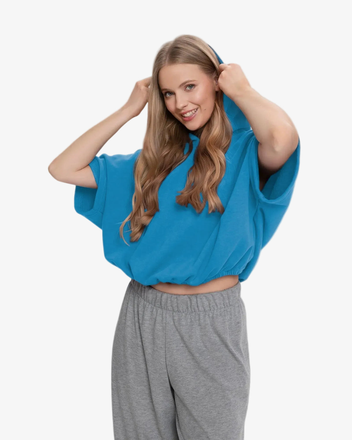 RENA HOODIE SREBRZYSTY NIEBIESKI