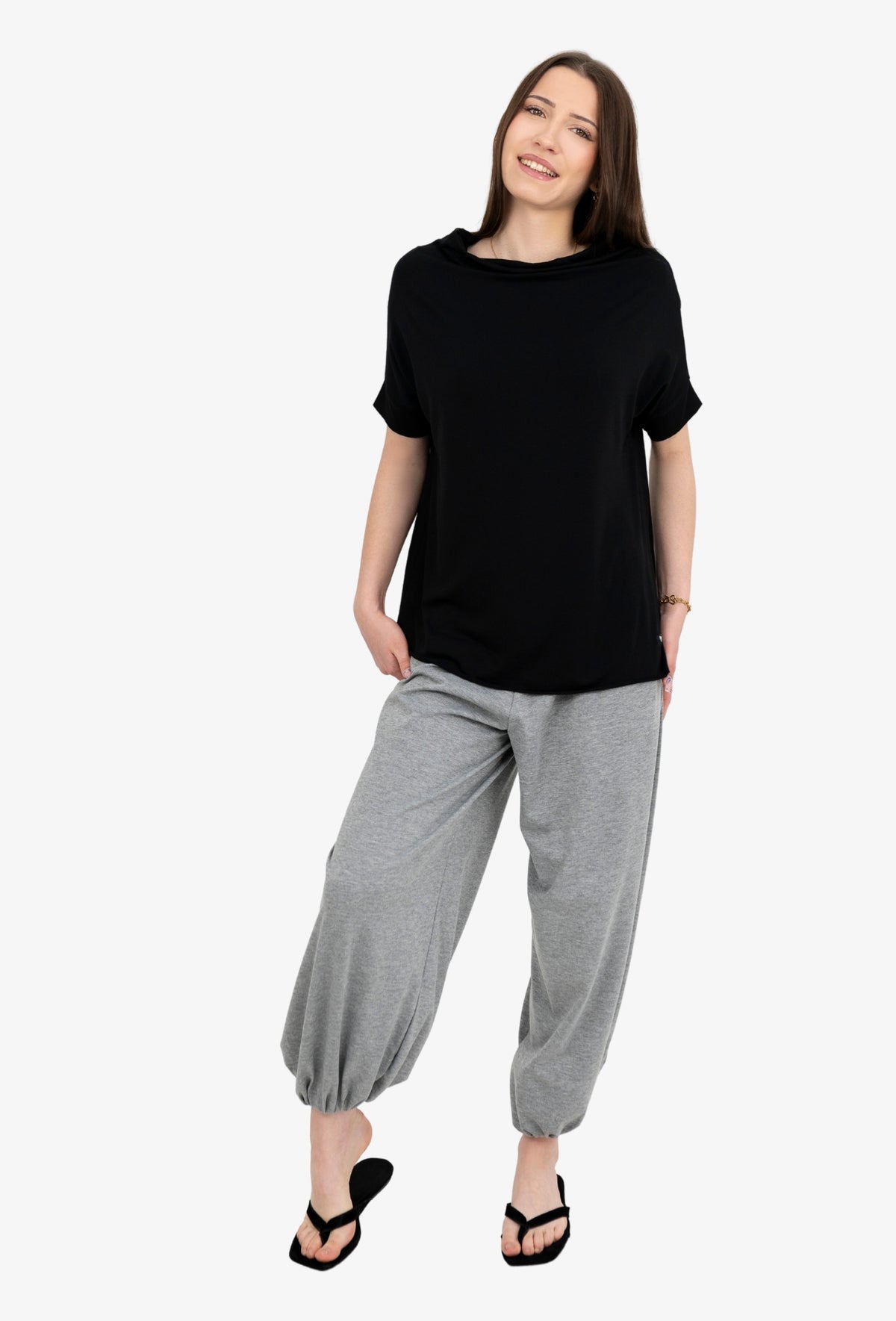 Koszulka oversize FOXY WISKOZA CZARNY