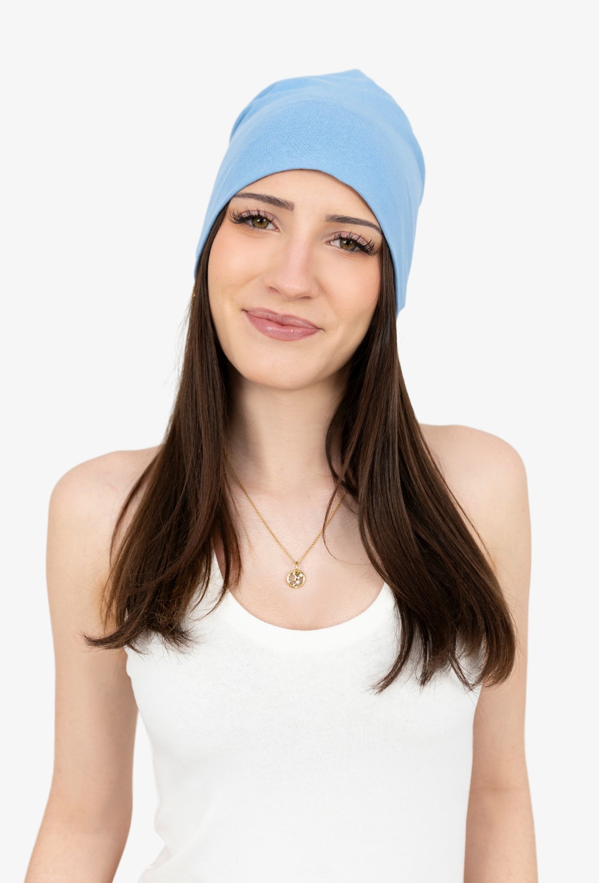 Cotton Beanie DALIA PASTEL BLUE