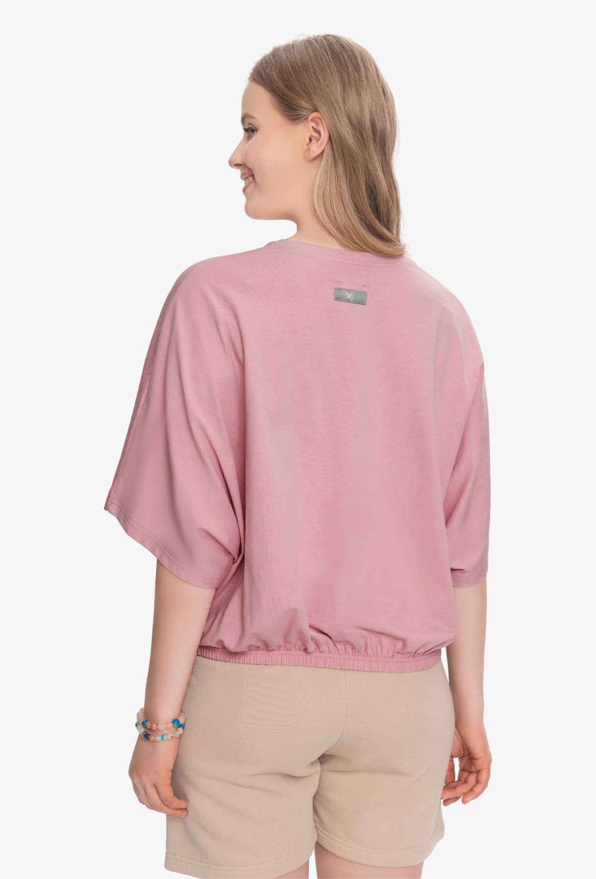 Koszulka kimono BETHANY RÓŻ PASTELOWY
