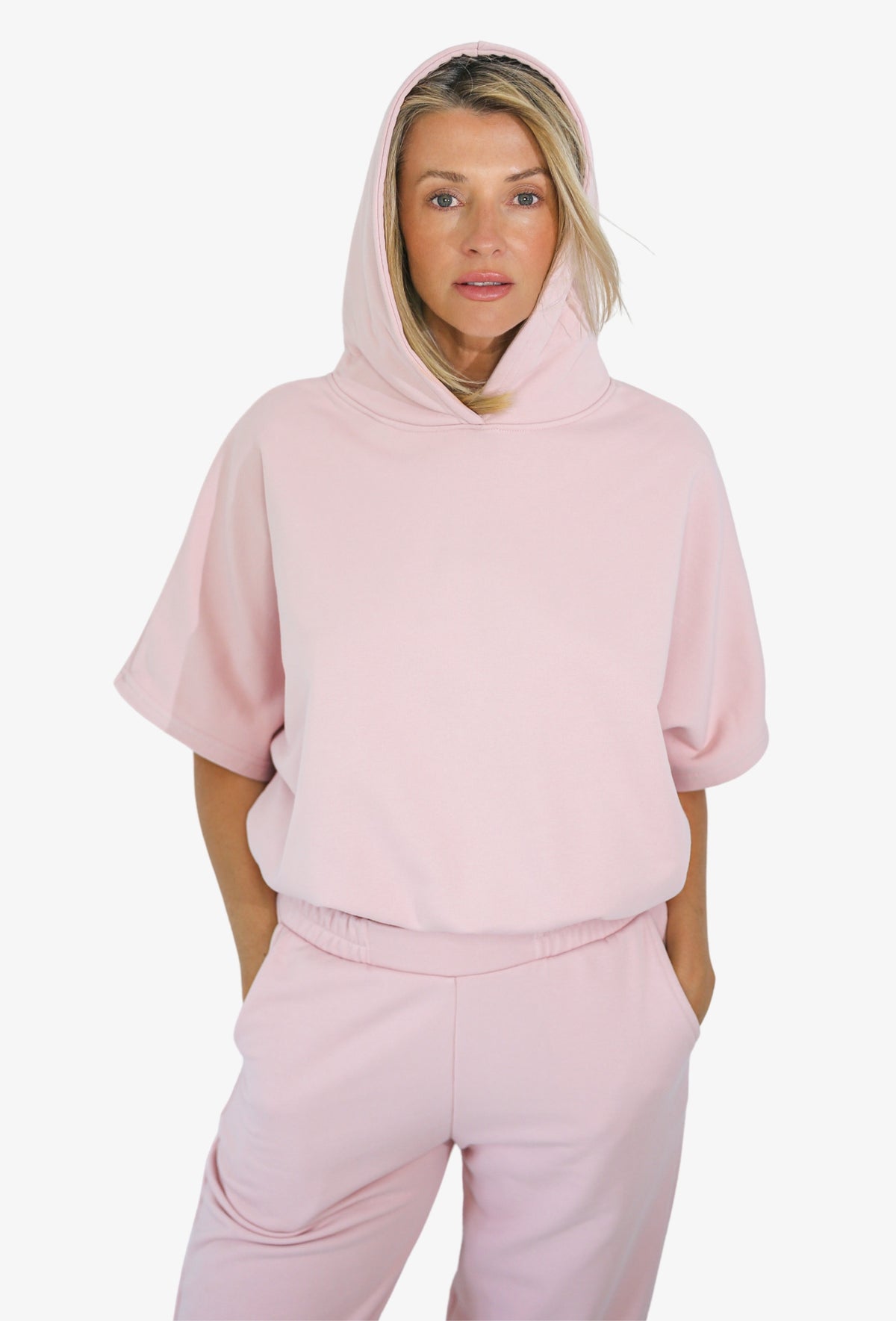 Bluza z kapturem RENA RÓŻ PASTELOWY