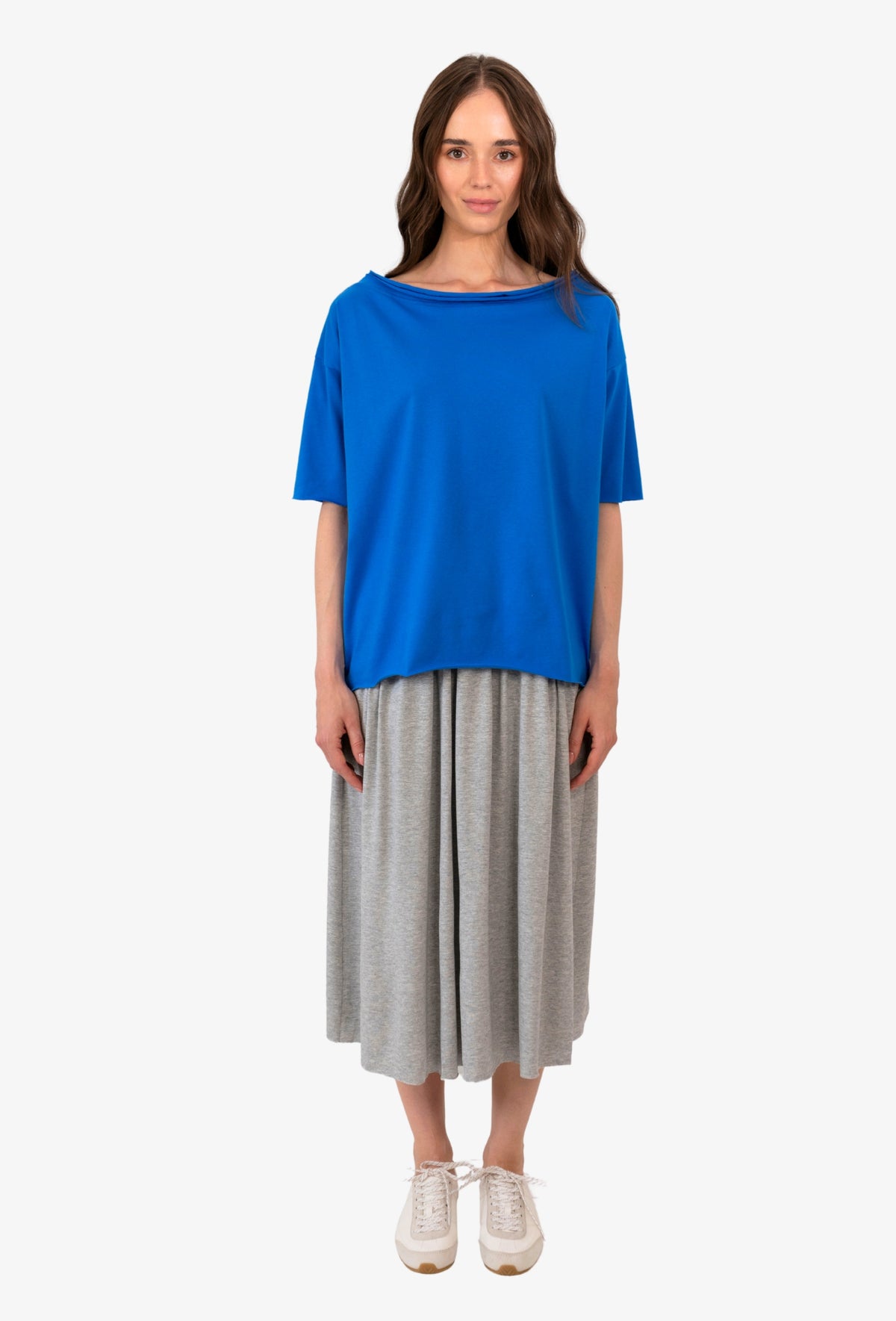 Koszulka oversize MEGAN LAZUROWY NIEBIESKI