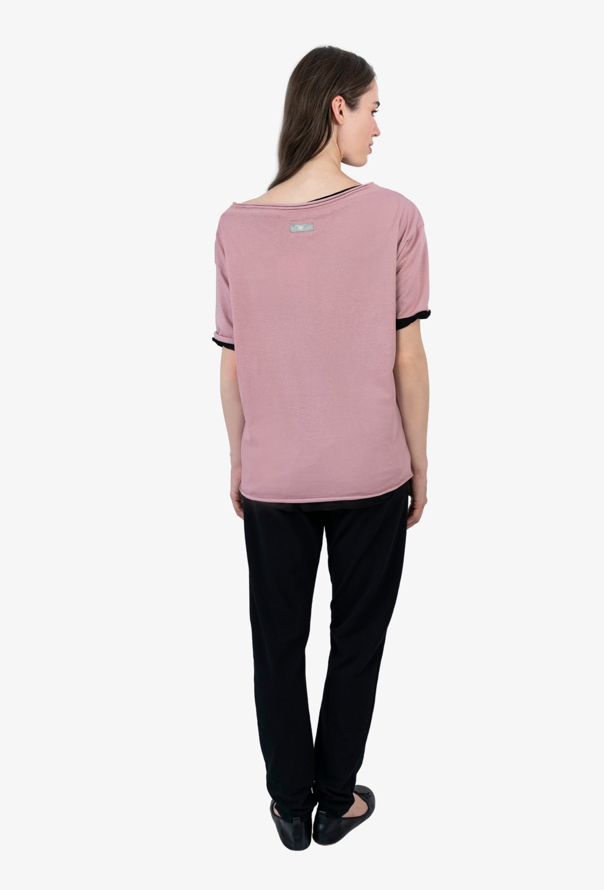 Koszulka oversize MEGAN RÓŻ PASTELOWY