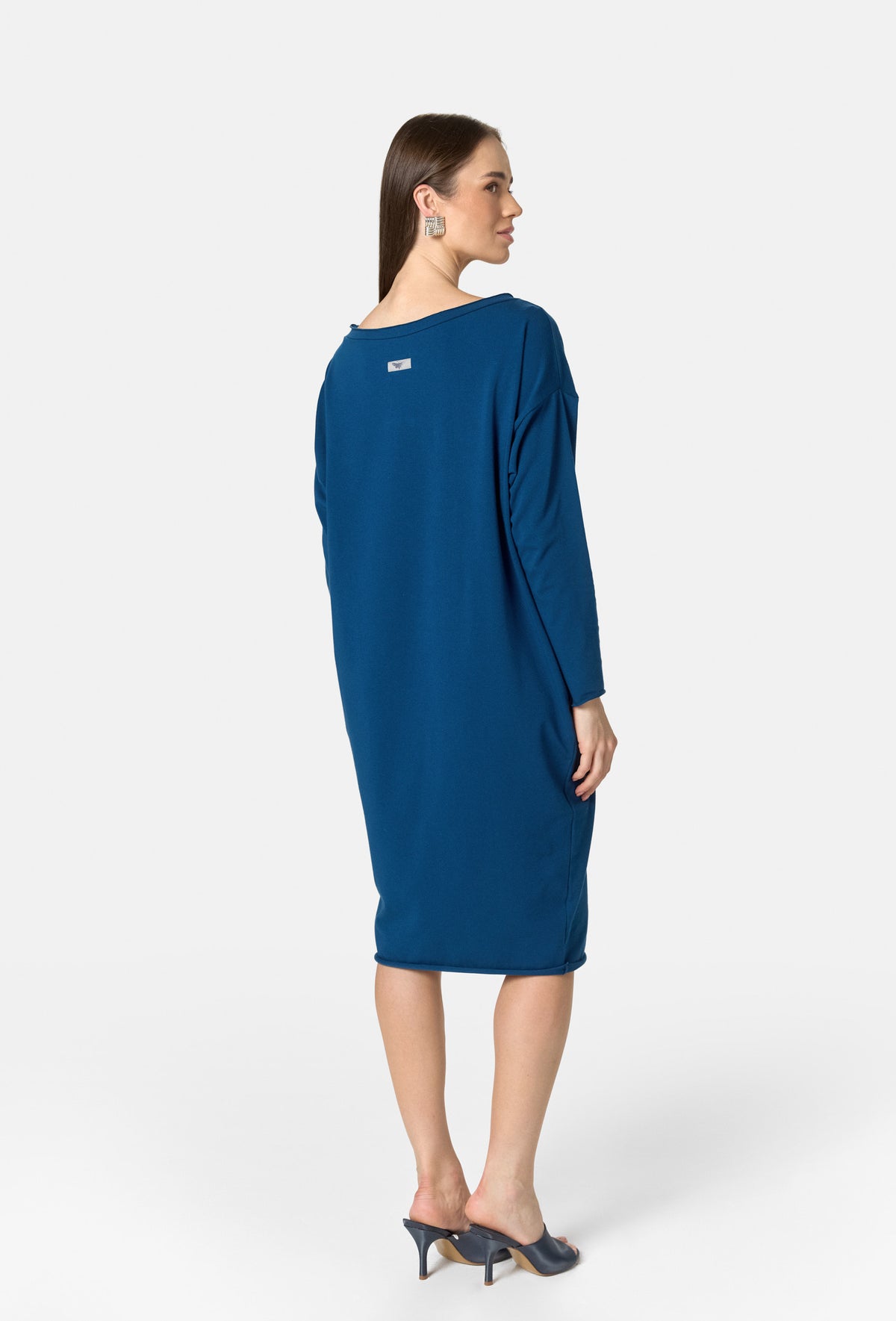 MEGAN MIDI LONGSLEEVE DRESS MORSKI GRANAT_1