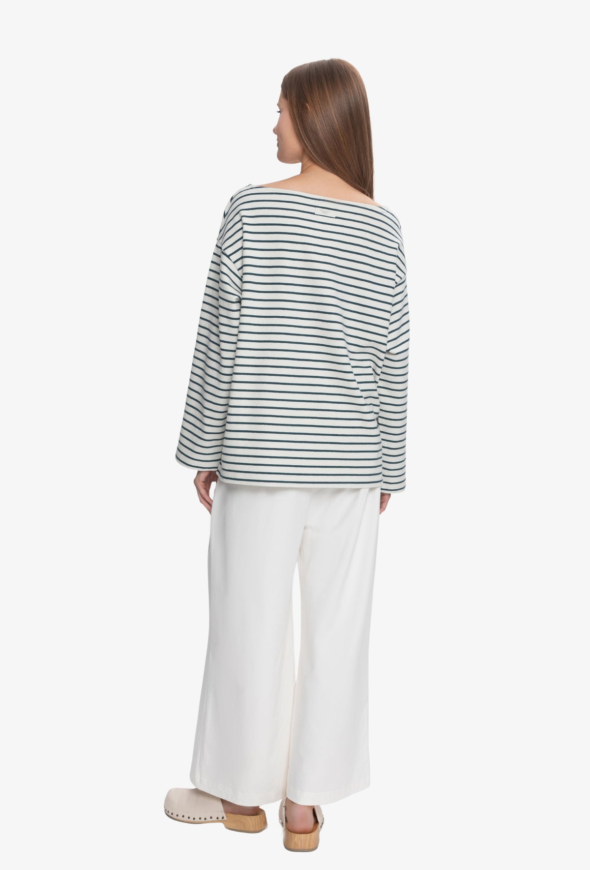 Bluzka oversize RIKA PASKI KREMOWO NIEBIESKIE_1