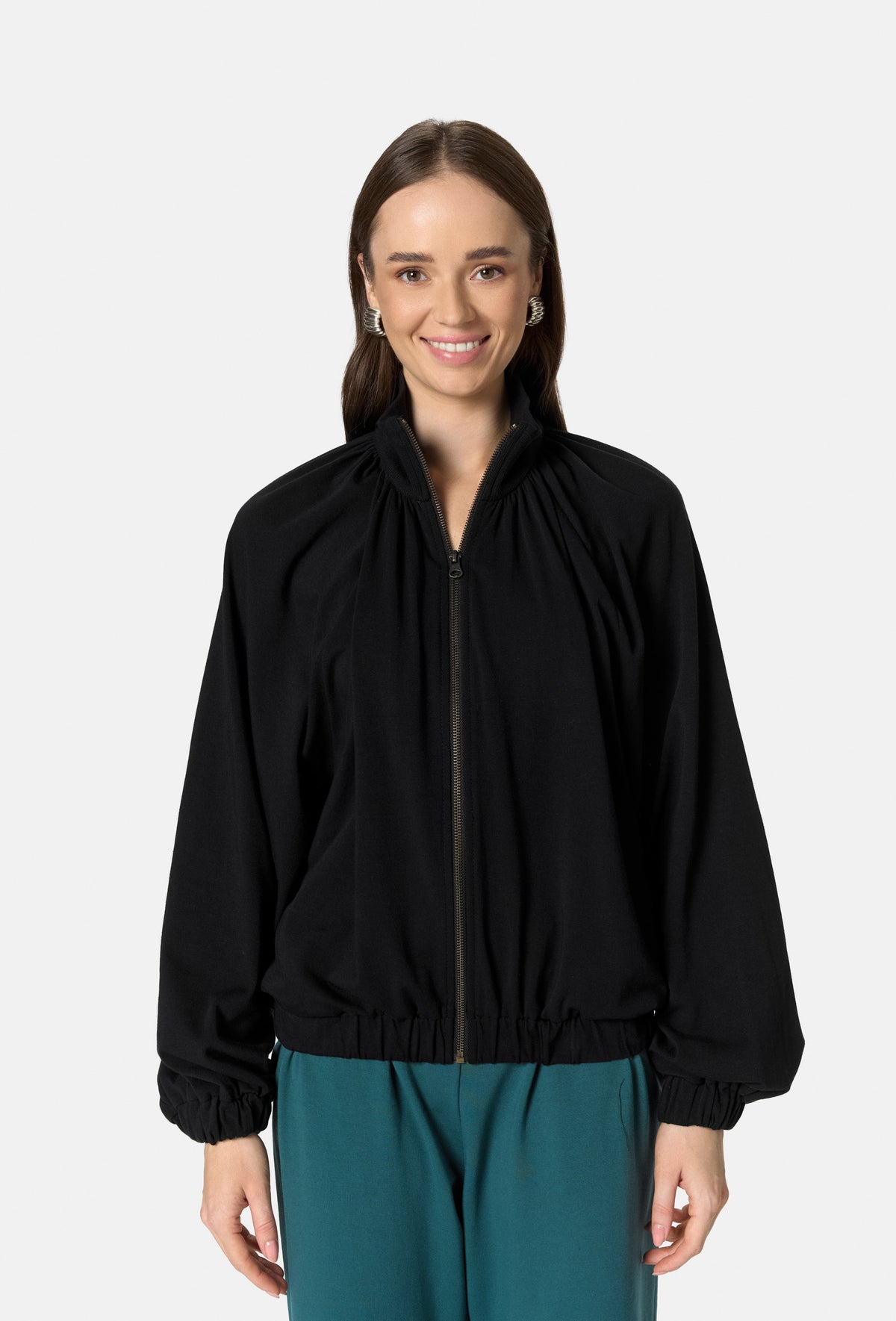 TYLER ZIP-UP SWEATSHIRT CZARNY_2