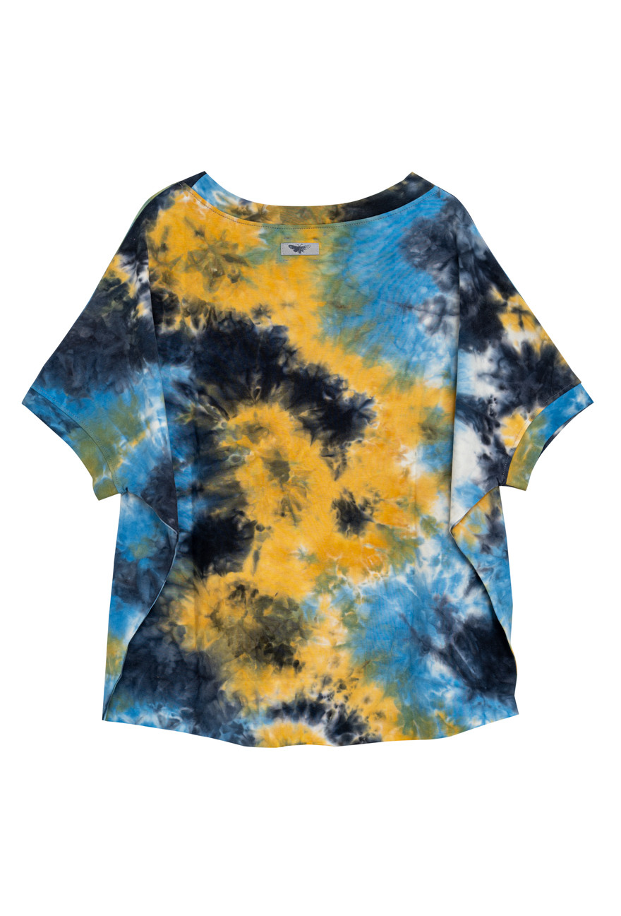 Bluzka z krótkim rękawem SIERRA TIE DYE GRANAT ŻÓŁTY_4