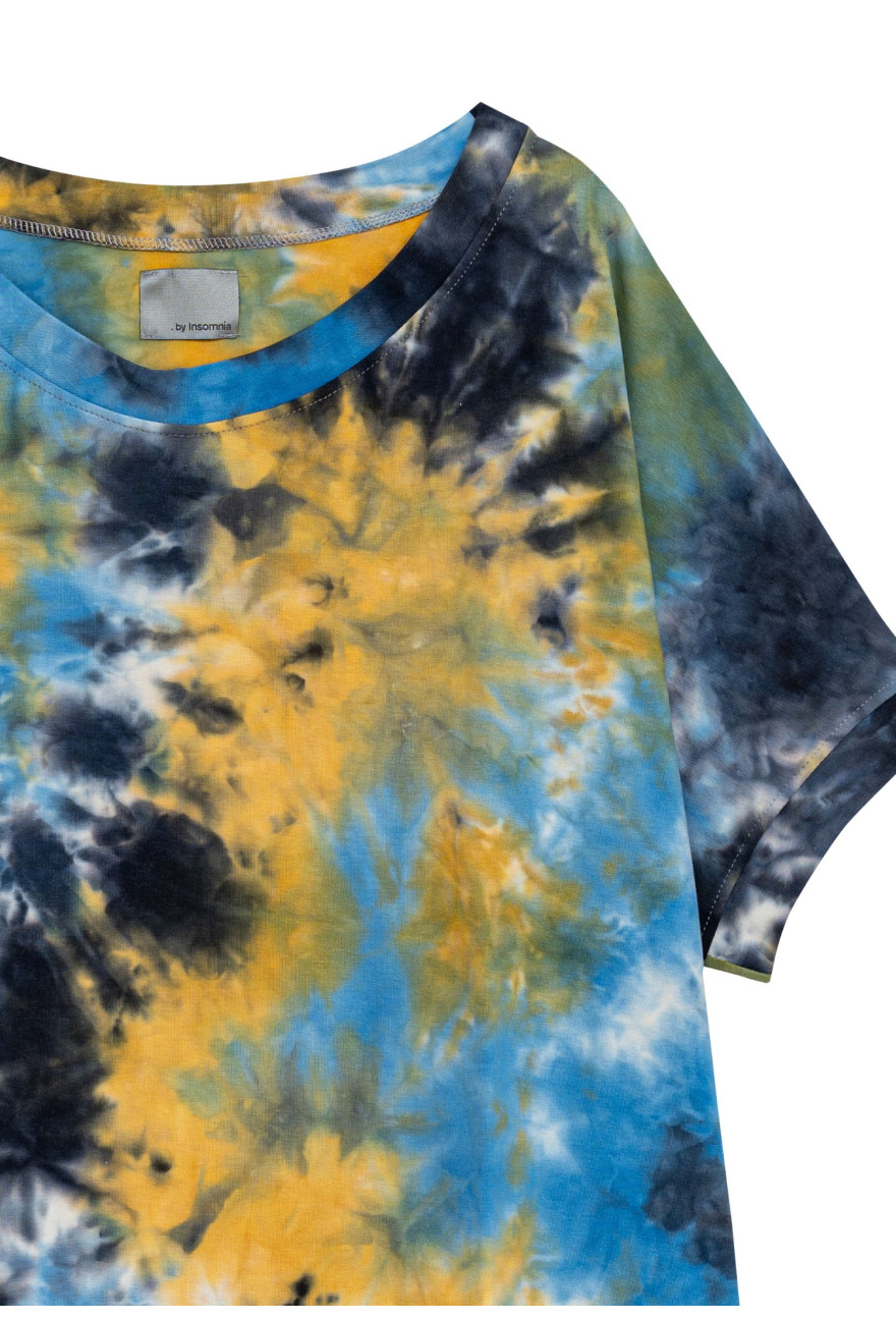 Bluzka z krótkim rękawem SIERRA TIE DYE GRANAT ŻÓŁTY_5