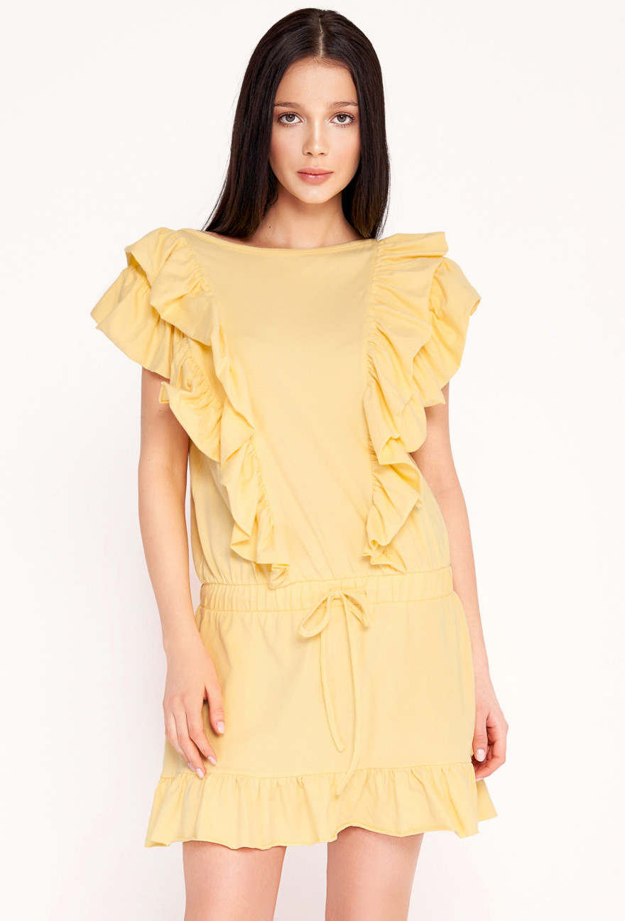 Sukienka mini SONDA żółta