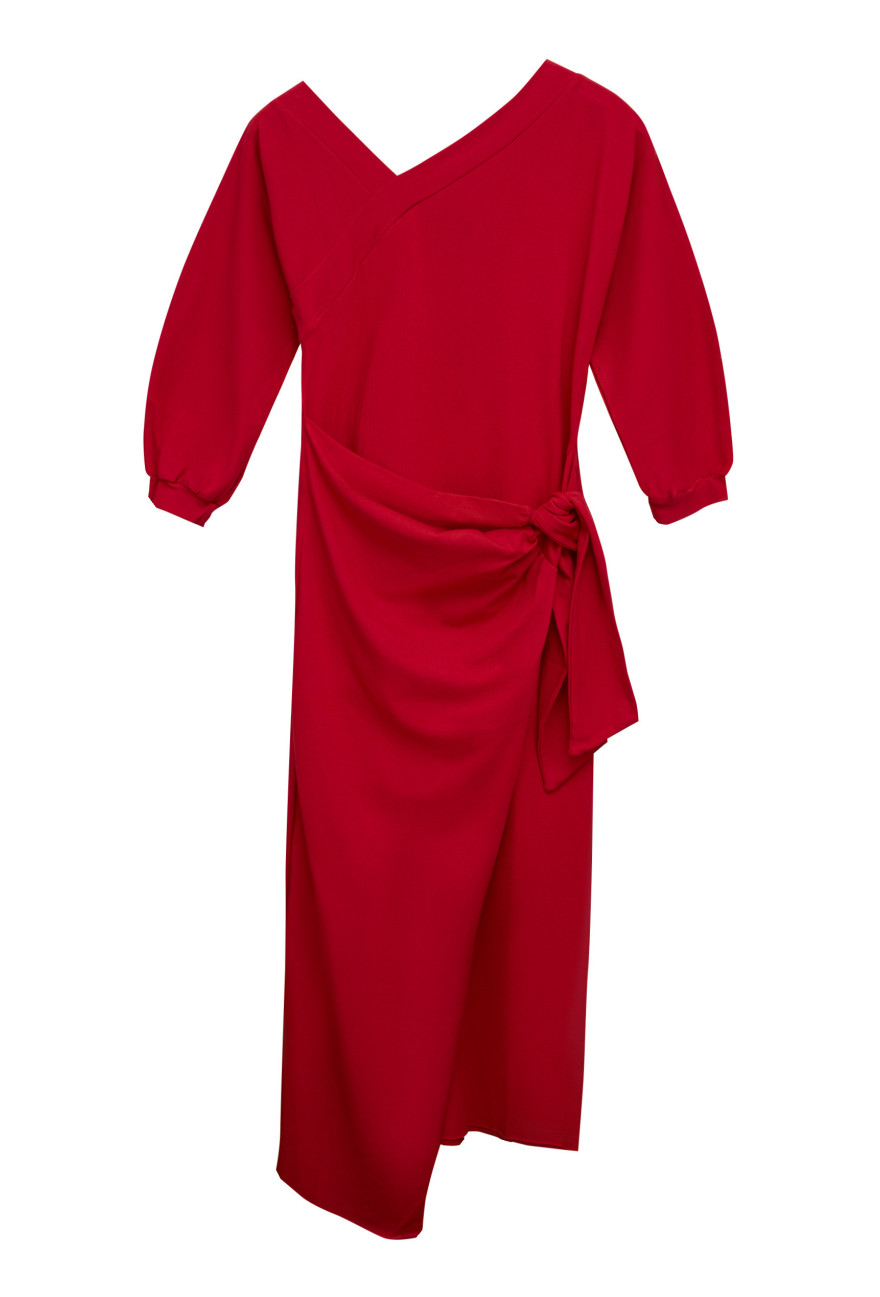Sukienka midi YOLANDA czerwona