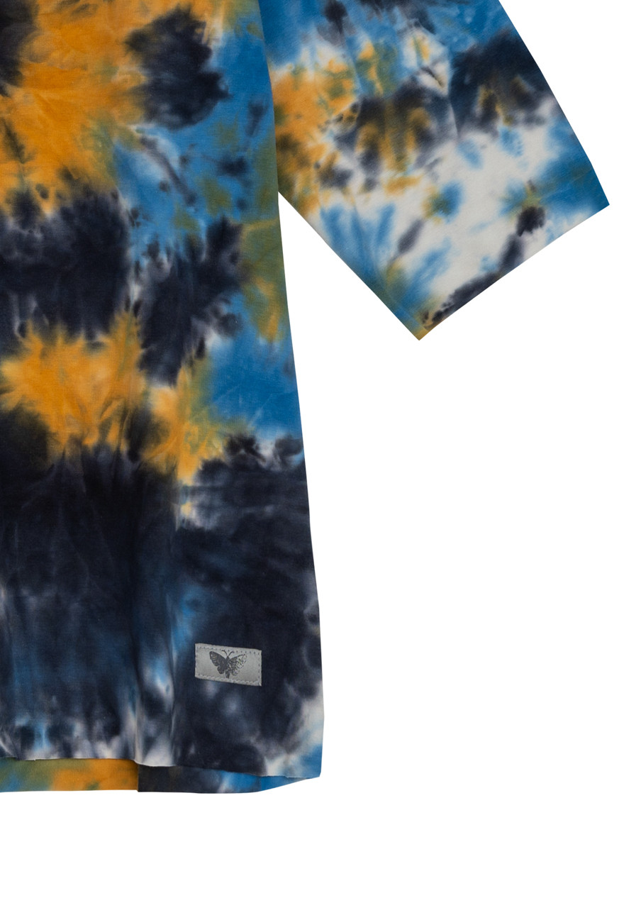 Koszulka prosta OLIVIA tie dye granat żółty_2