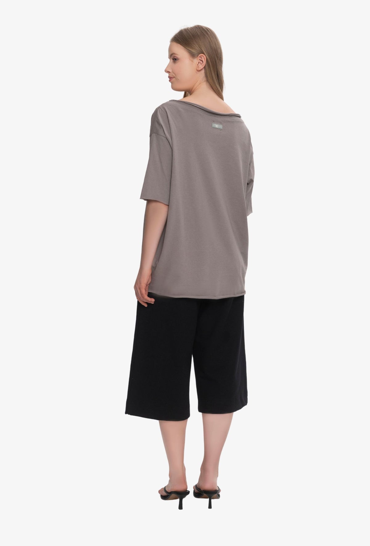 Koszulka oversize MEGAN TAUPE