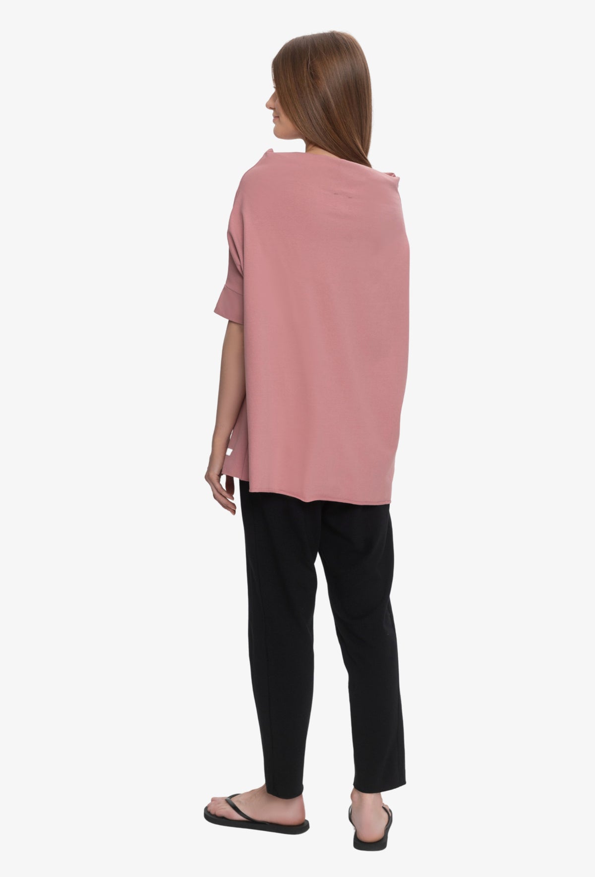 Koszulka oversize FOXY CIEMNY RÓŻ PASTELOWY