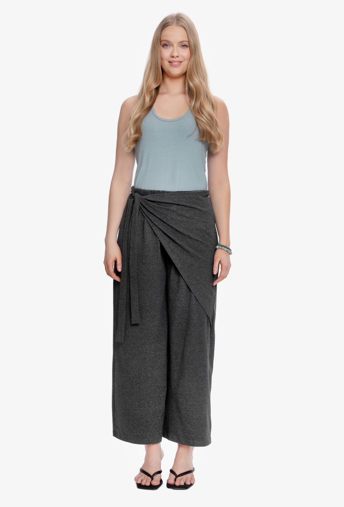 Cotton Pants BONA ANTHRACITE MELANGE