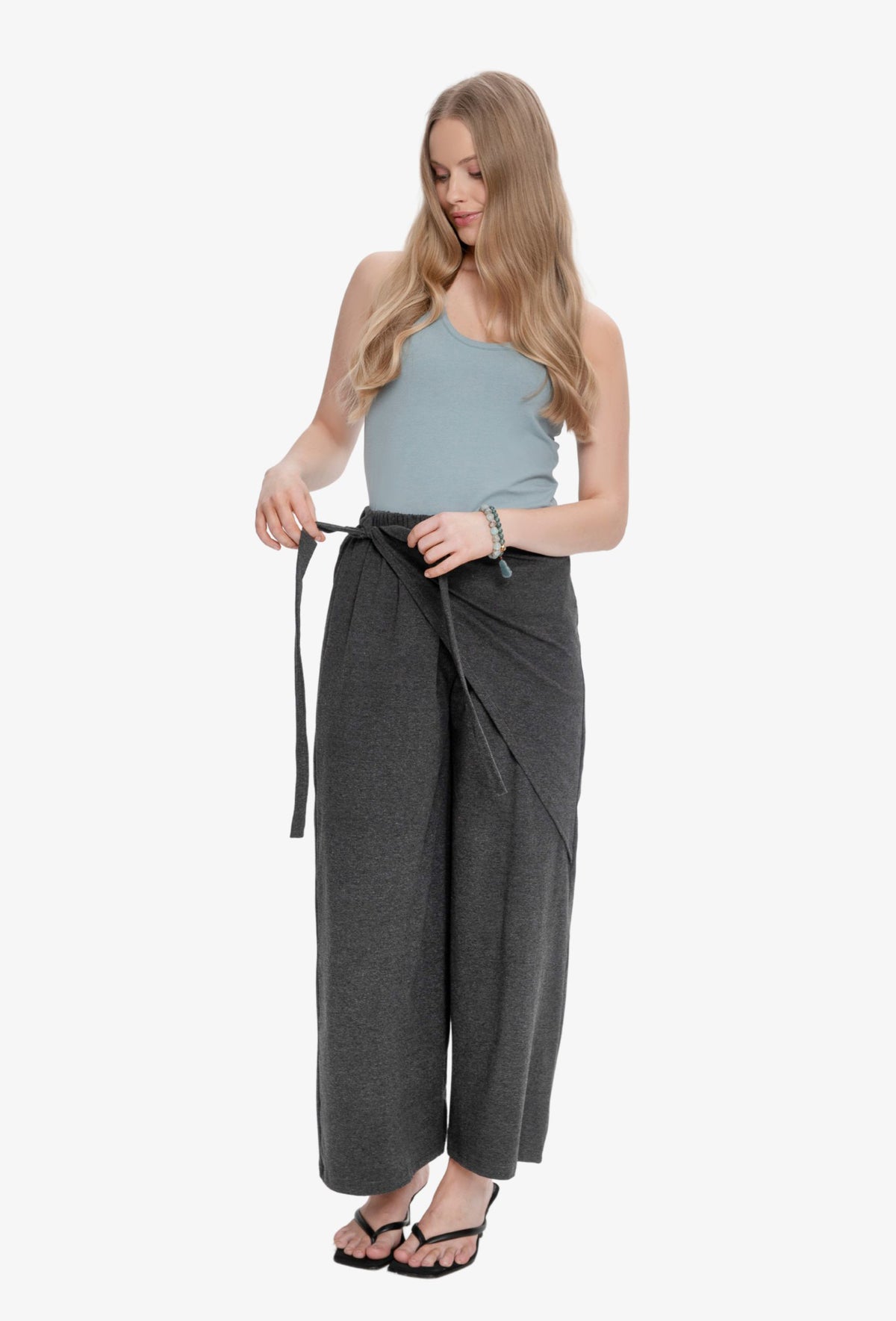 Cotton Pants BONA ANTHRACITE MELANGE