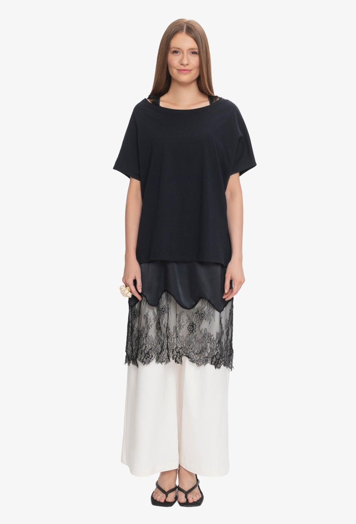 Koszulka oversize NANETTE CZARNY