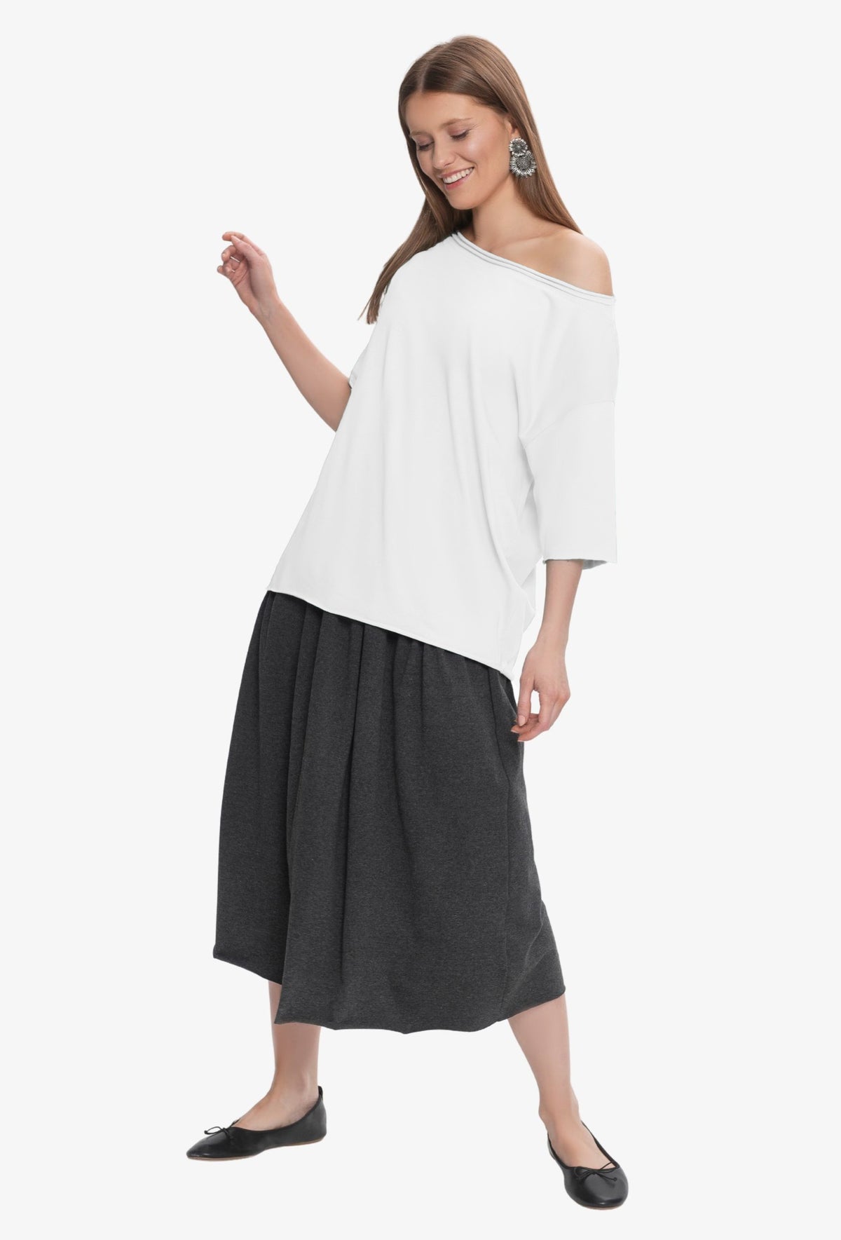 Koszulka oversize MEGAN BIAŁY