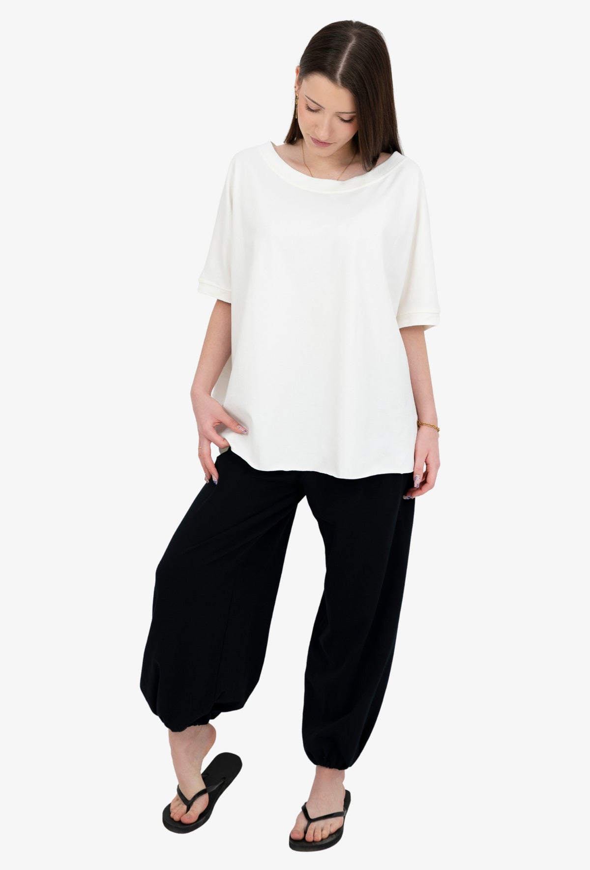 Short Sleeve Blouse SIERRA MILKY WHITE