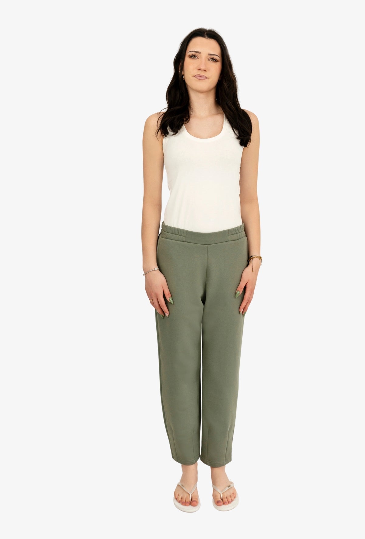 Cotton Pants RANDY MUTED GREEN