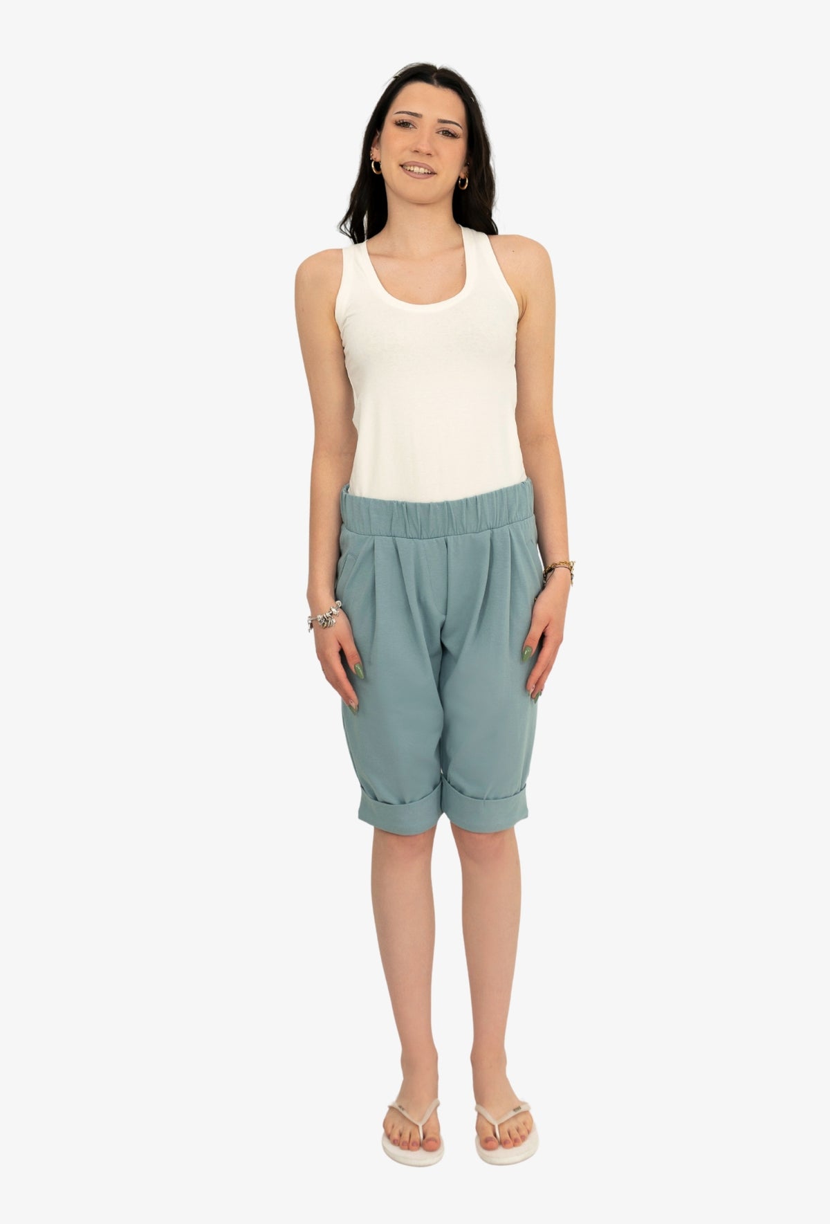 Shorts JUDY DARK PASTEL GREEN