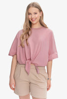 Koszulka kimono BETHANY RÓŻ PASTELOWY