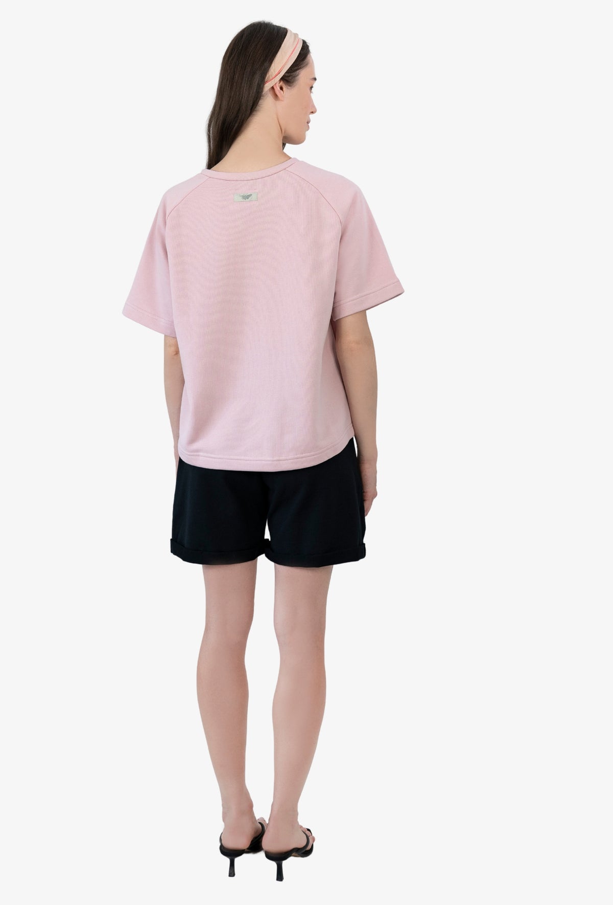 Bluza z krótkim rękawem BIBI RÓŻ PASTELOWY