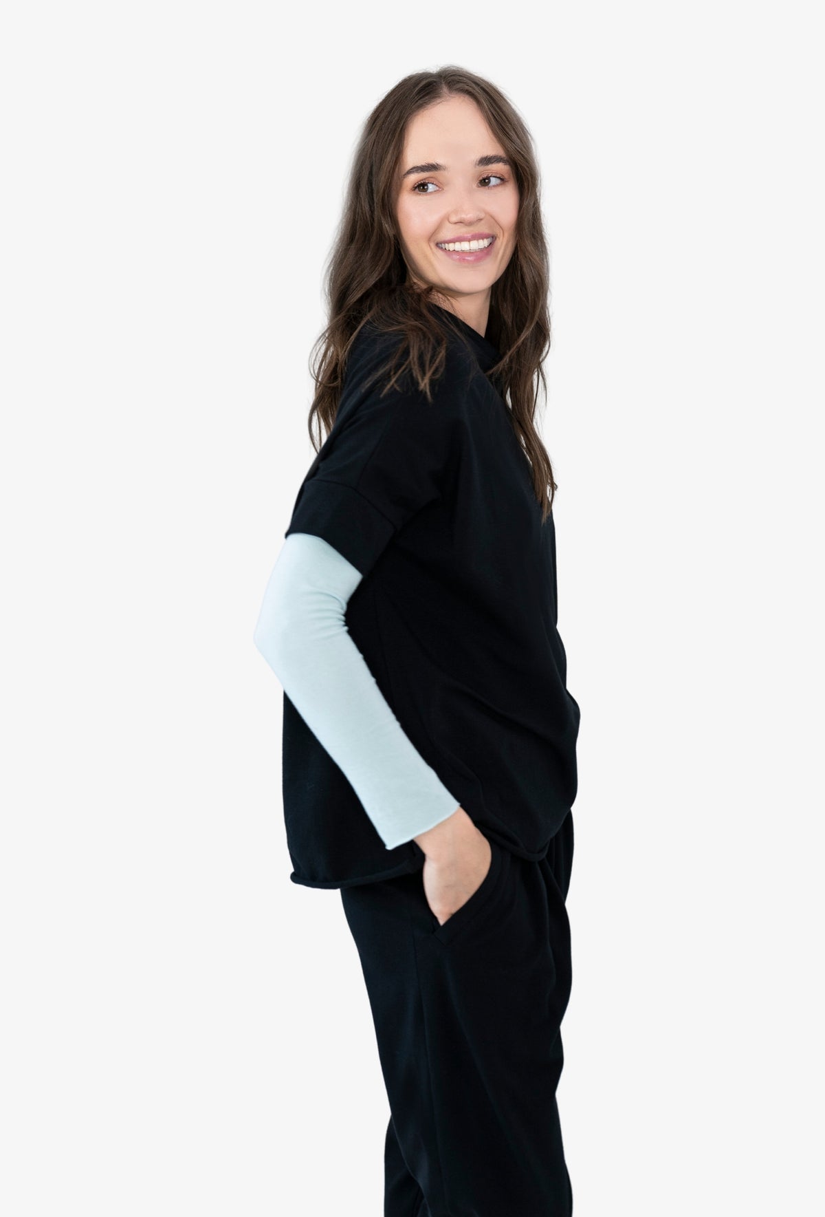 Koszulka oversize FOXY CZARNY