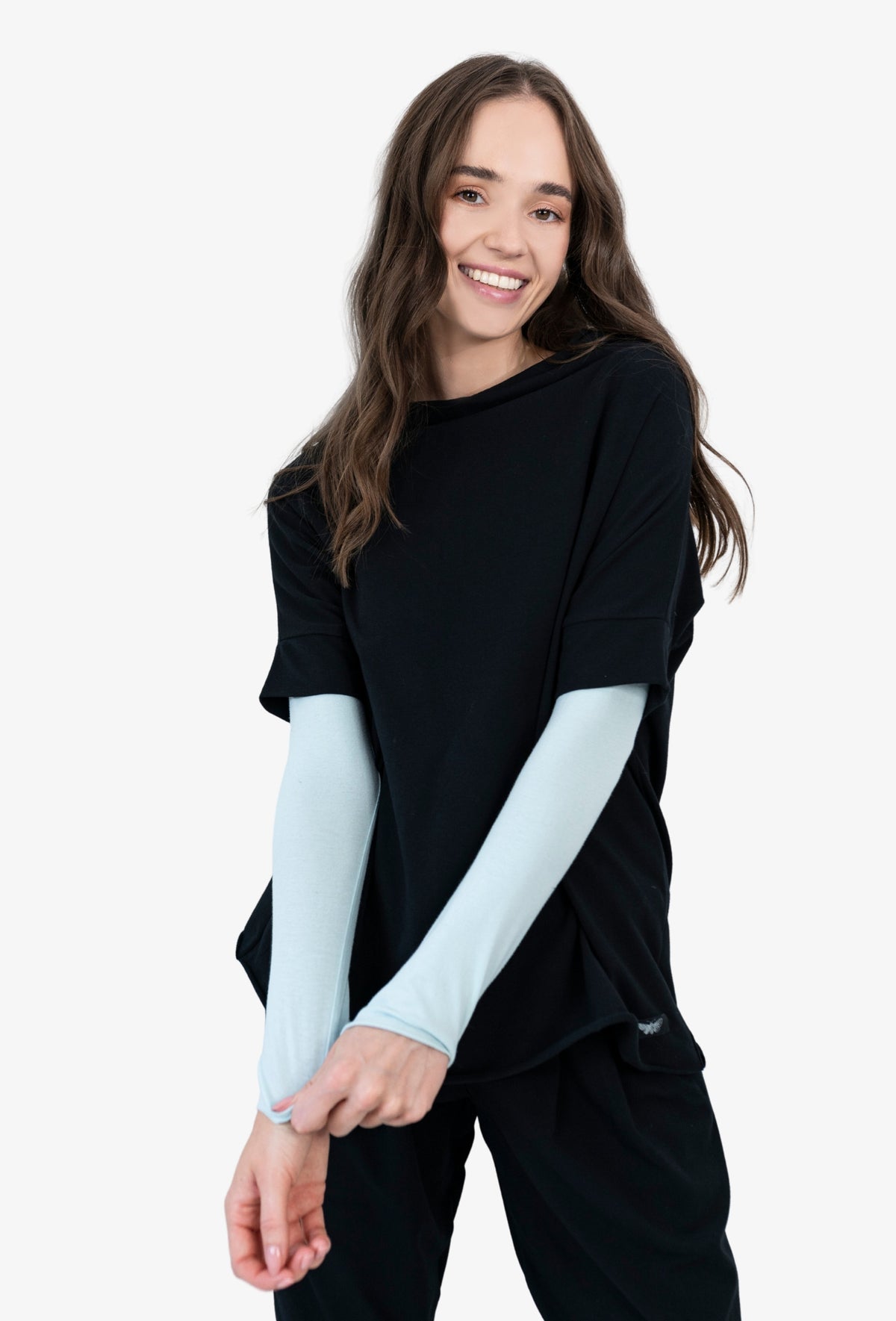 Koszulka oversize FOXY CZARNY