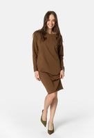 ALANA LONGSLEEVE DRESS TOFFEE