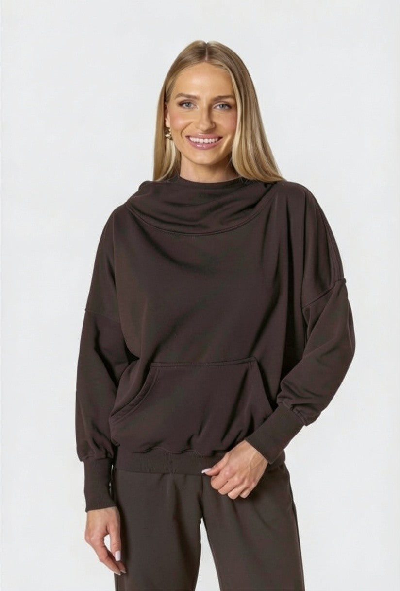 CORA HOODIE CZEKOLADOWY