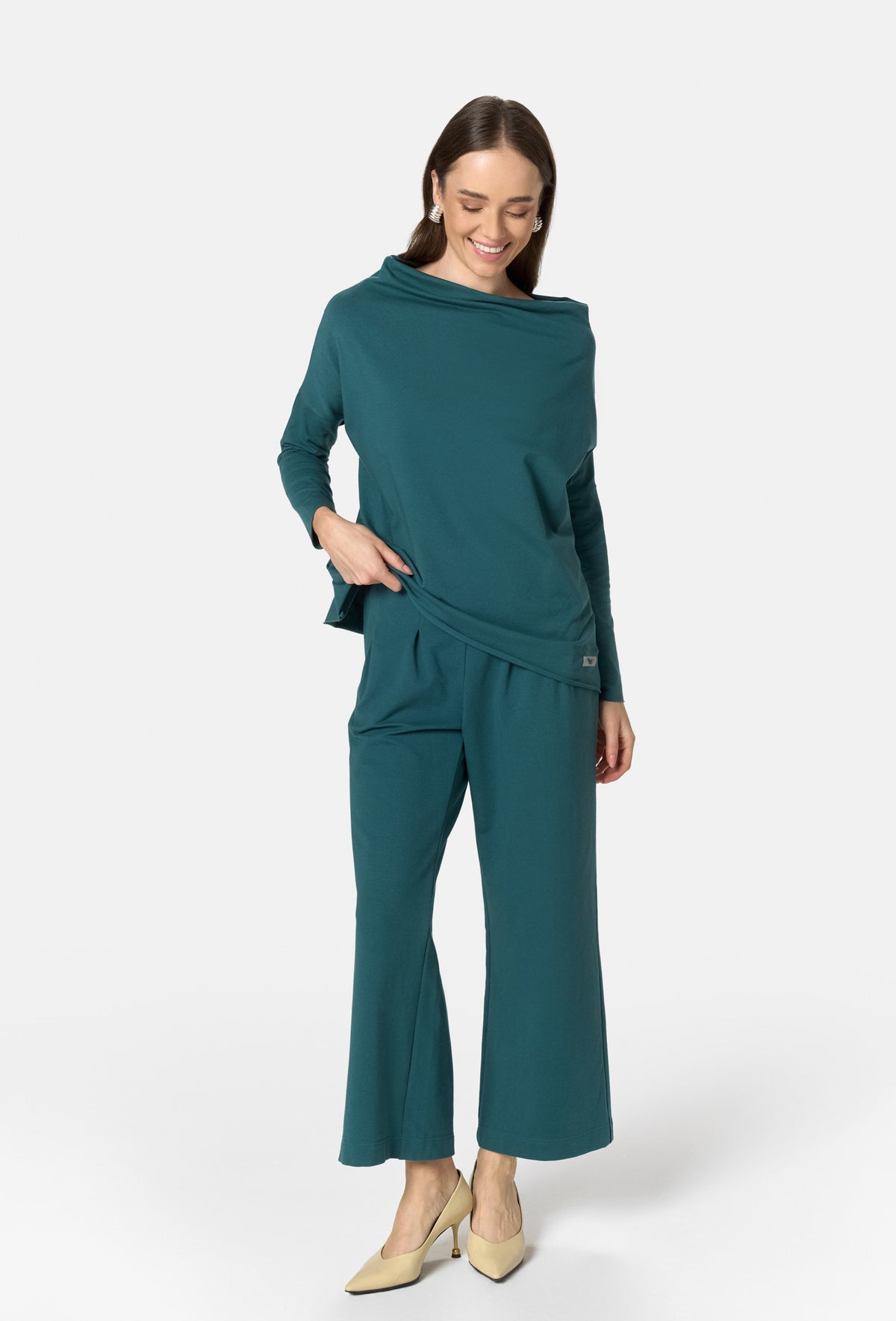 Long Sleeve Blouse FOXY MISTY EMERALD_3