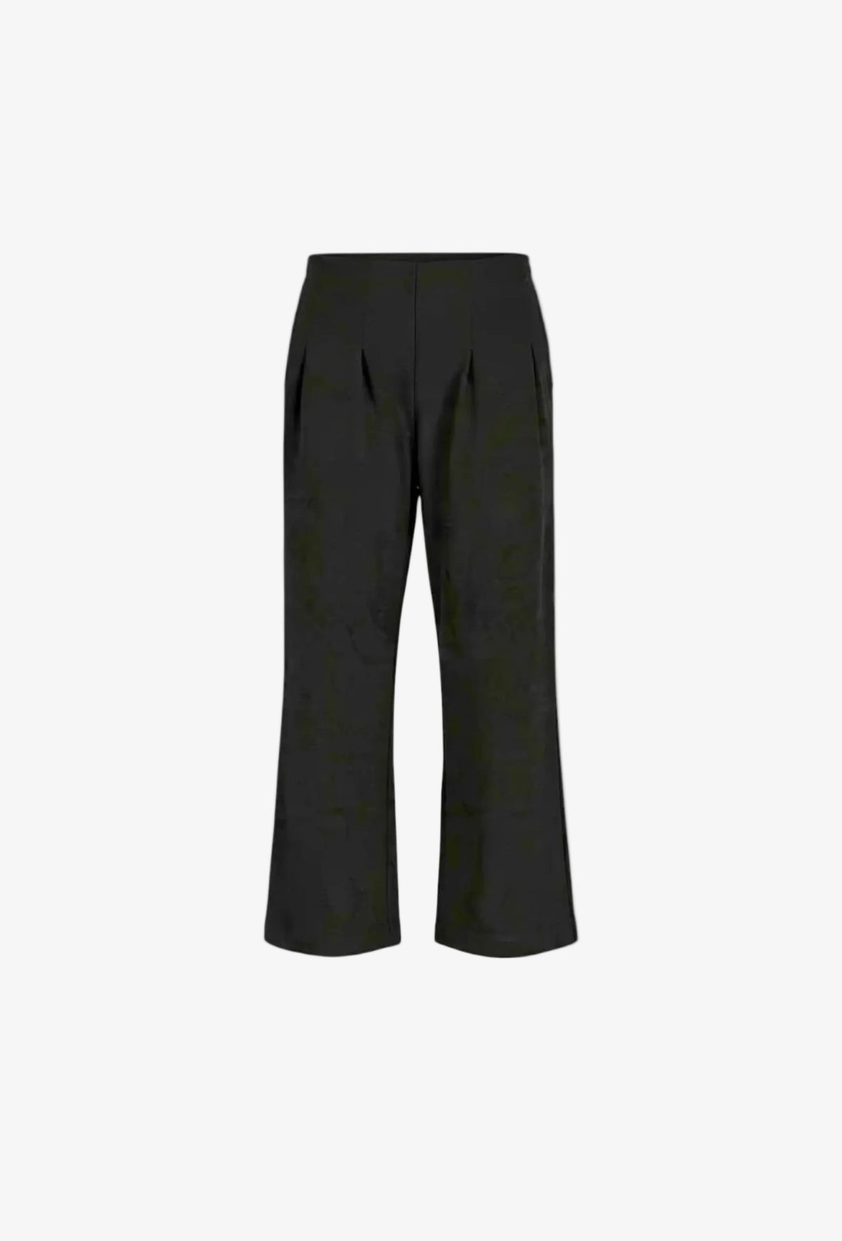 Spodnie wide leg z nogawką 7/8 AUSTIN CZARNY